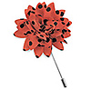 Anstecknadel Dahlie Dots orange schwarz