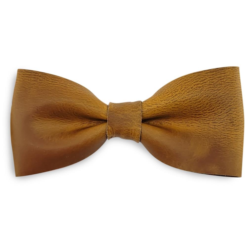 bow tie cognac leather - 1