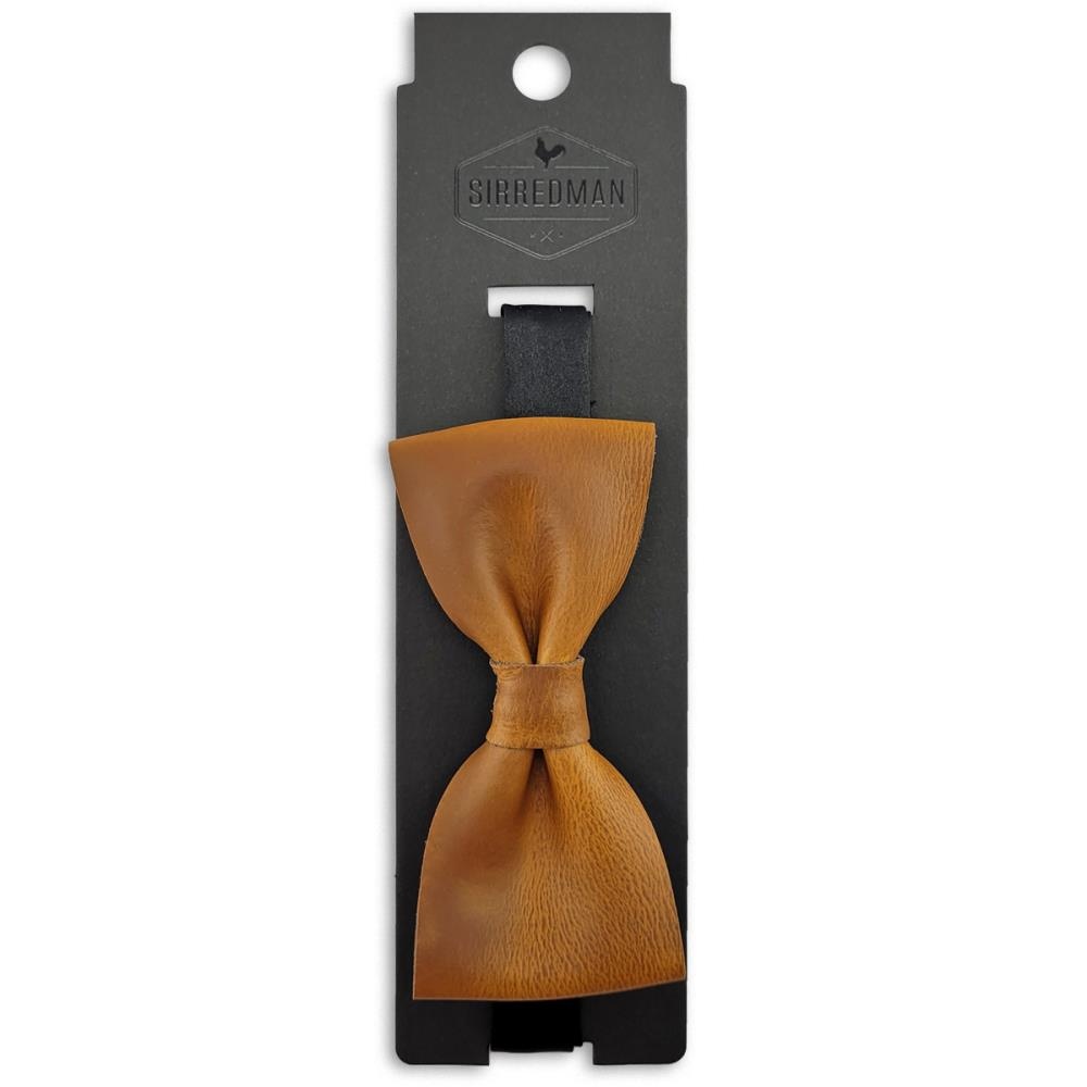 bow tie cognac leather - 2