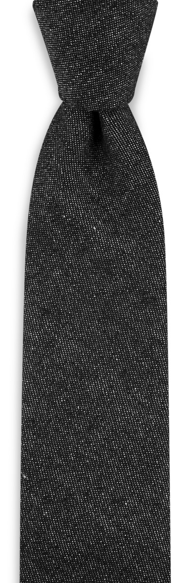 Denim Krawatte schwarz - 1