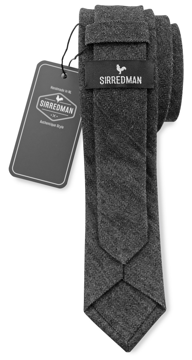 Denim Krawatte schwarz - 2