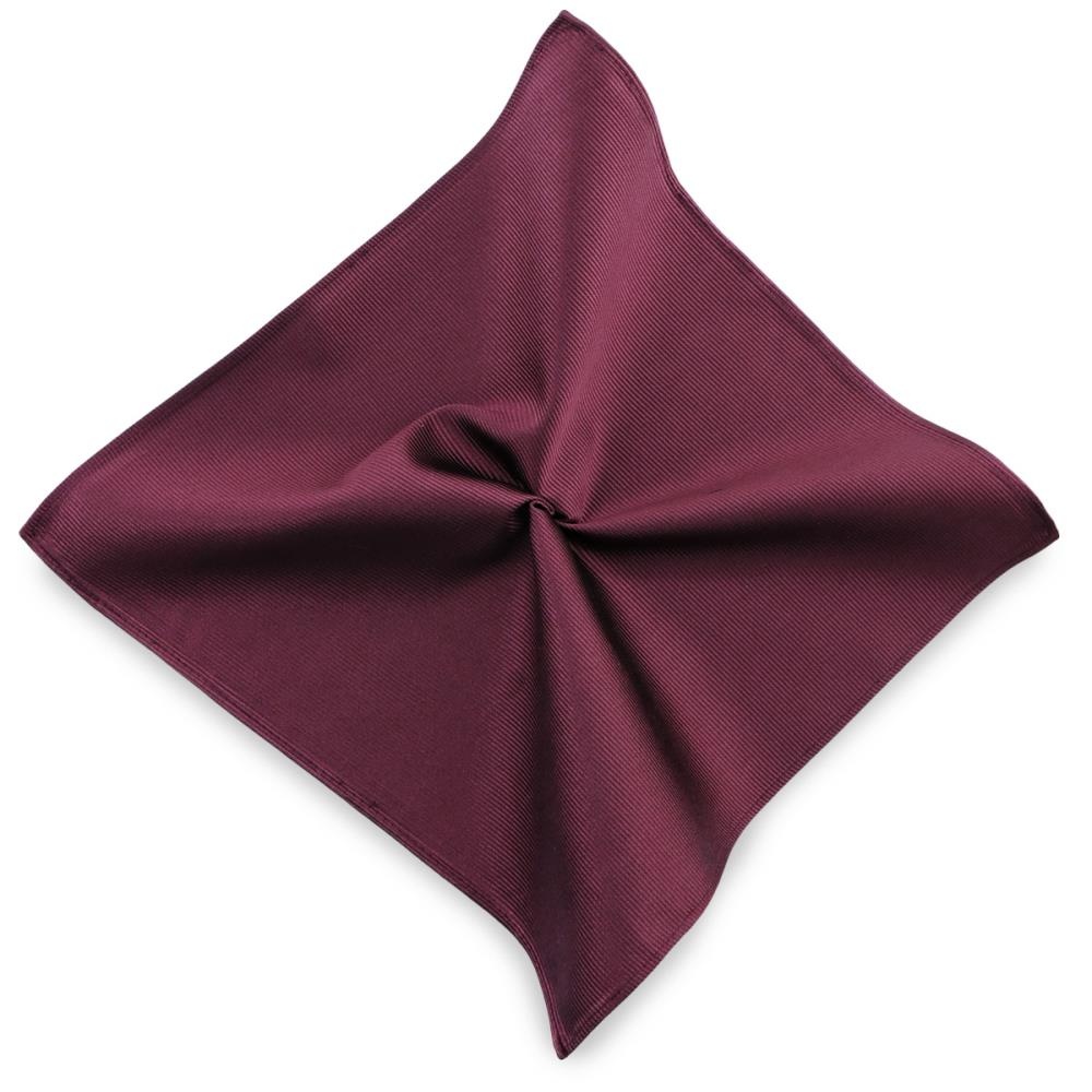 Einstecktuch Seide Repp aubergine - 1