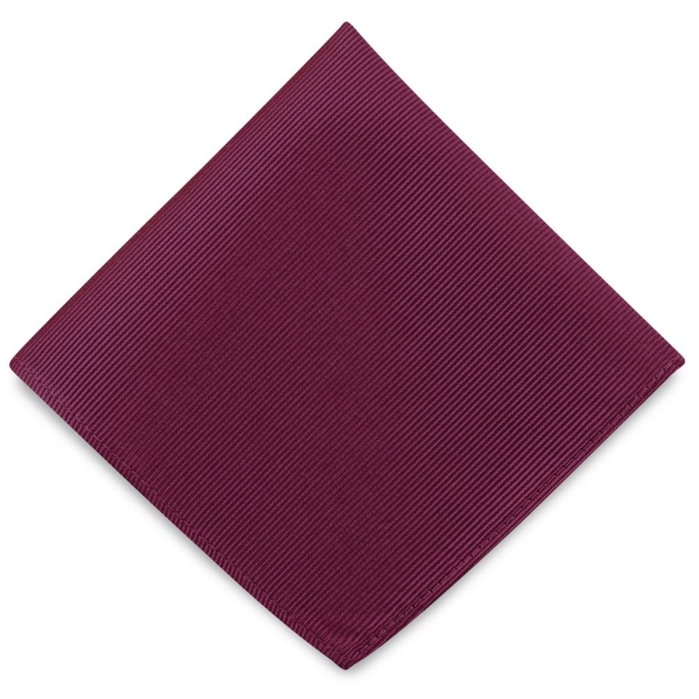 Einstecktuch Seide Repp aubergine - 2