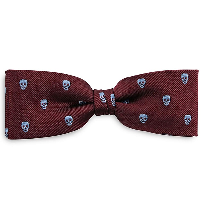 Geschenkset Hosenträger Skull Dandy bordeaux