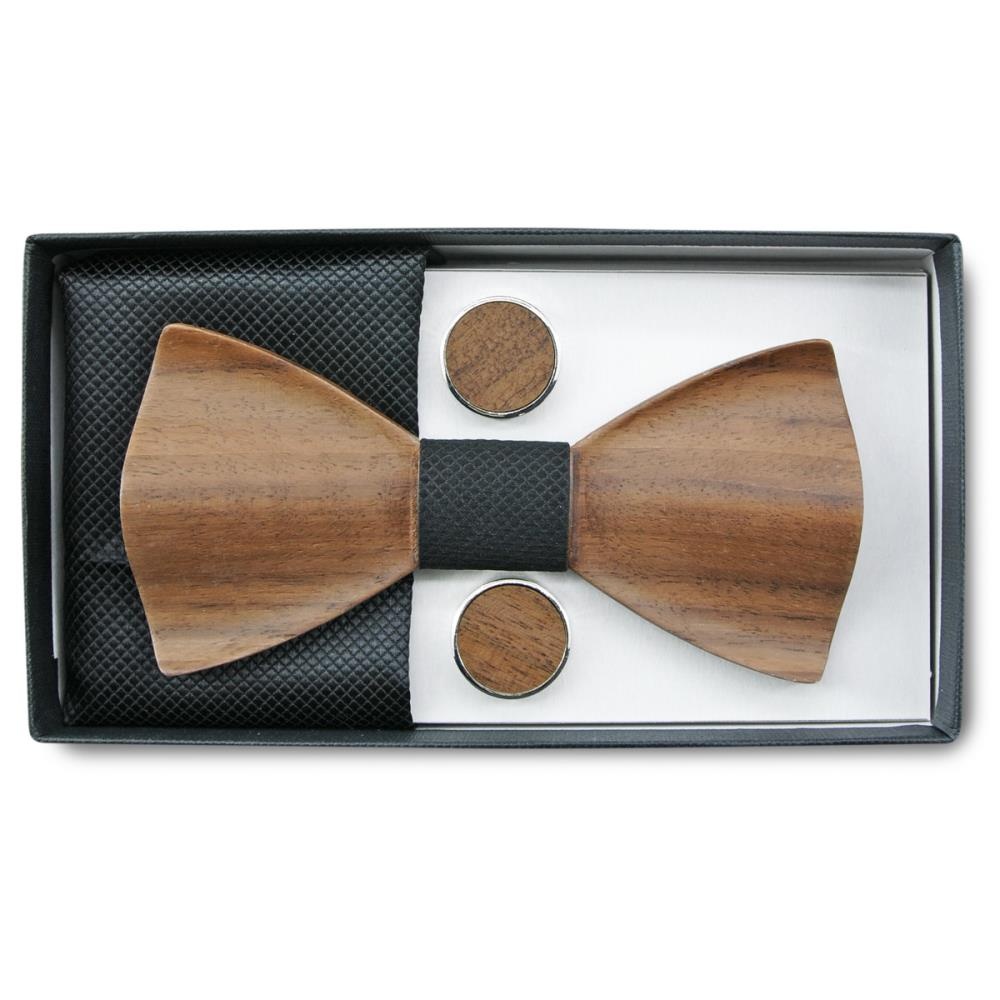 Holzfliege Geschenkset Trendy Schwarz 2 - 2