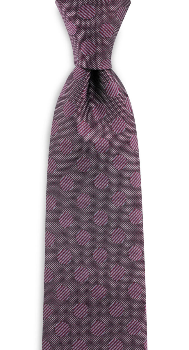 Krawatte Dressed Big Dot - bordeaux - 1
