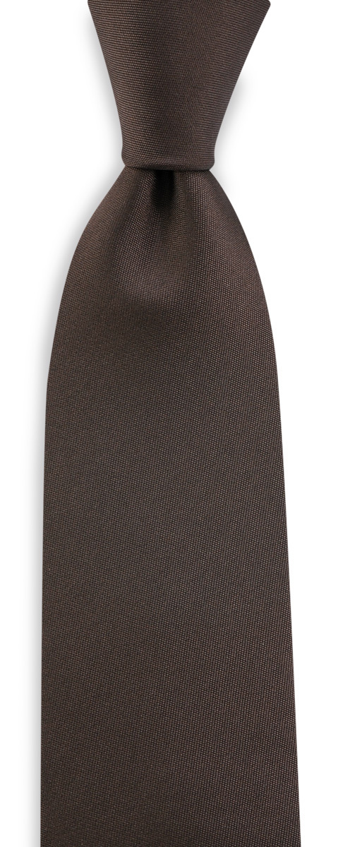 Krawatte dunkelbraun schmal - 1