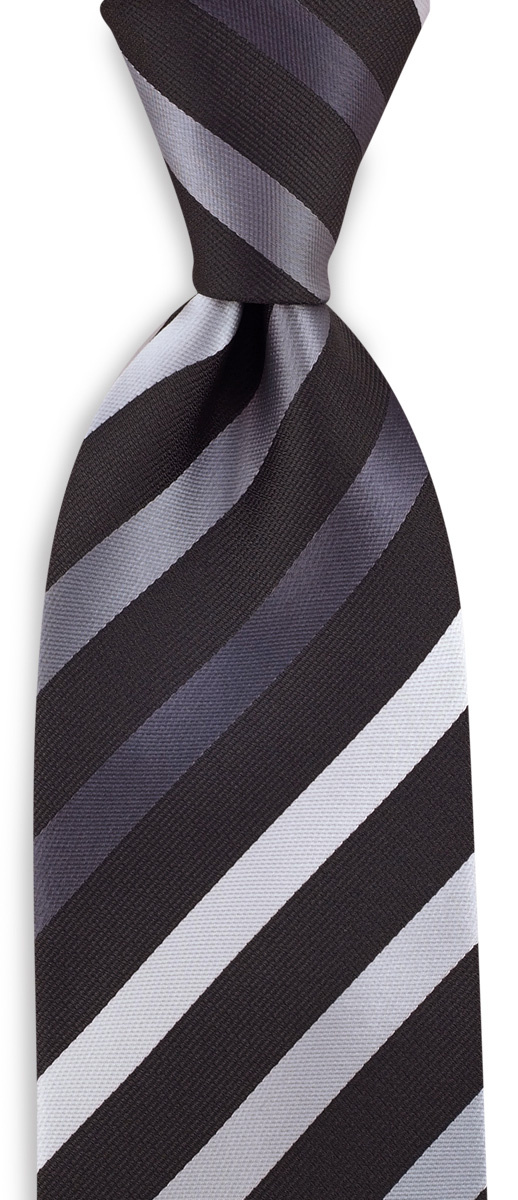 Krawatte grau gestreift - 1