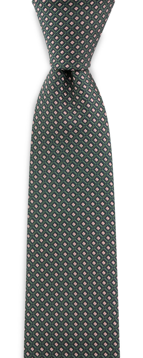 Krawatte muster grün rosa - 1