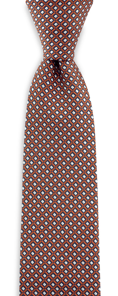 Krawatte muster orange weiß - 1