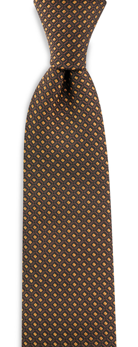 Krawatte muster schwarz ocker - 1