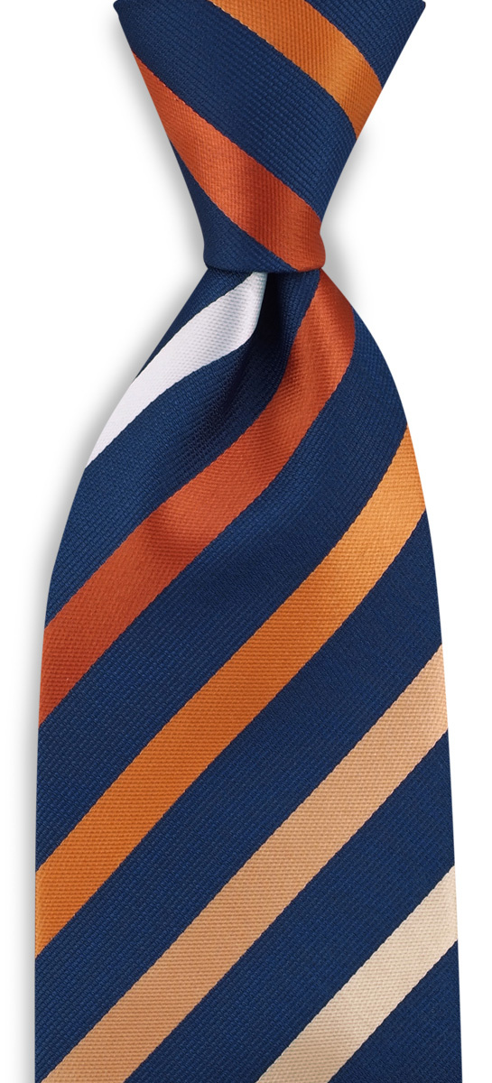 Krawatte orange gestreift - 1