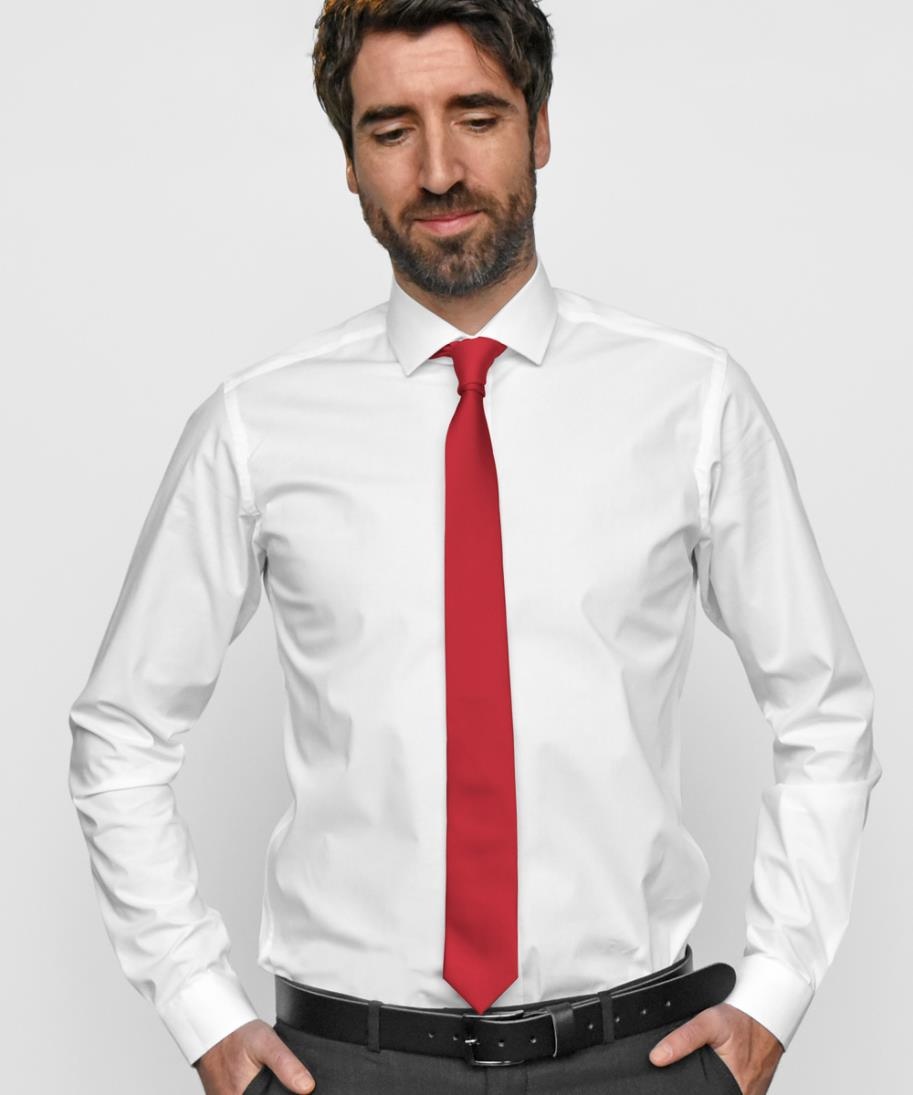 Krawatte rot schmal - 2