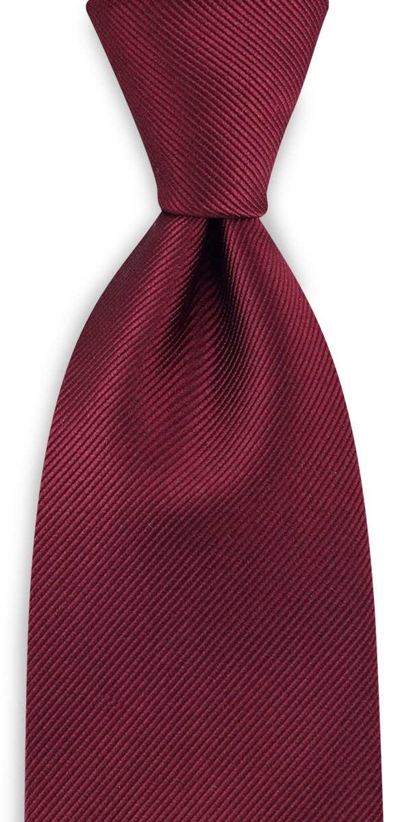 Krawatte seide repp bordeaux rot - 1