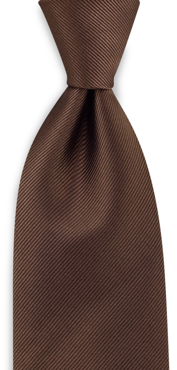 Krawatte seide repp braun - 1