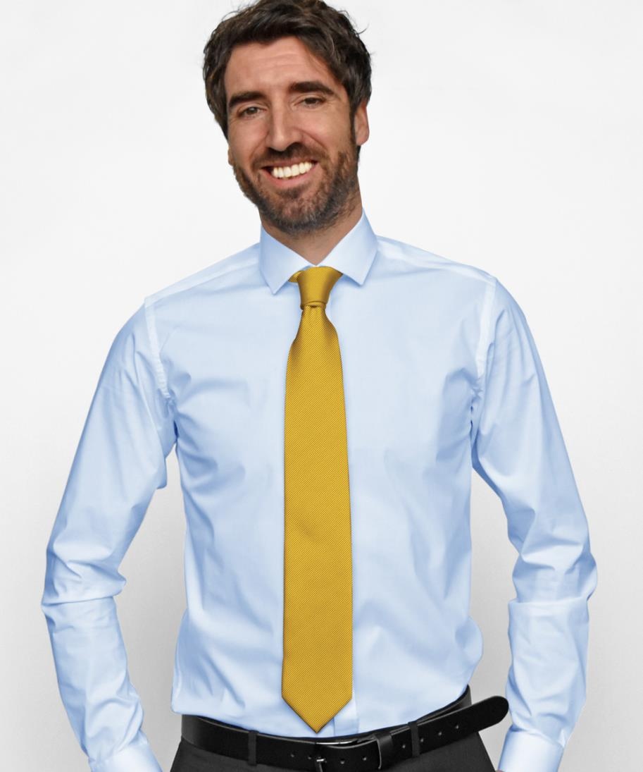 Krawatte seide repp gelb - 2