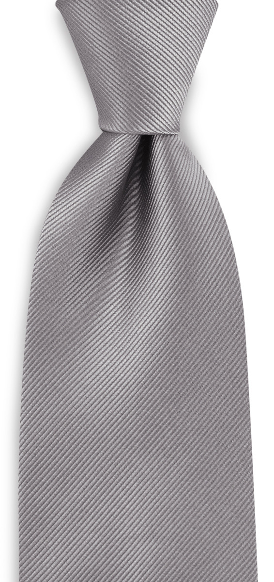 Krawatte seide repp grau - 1