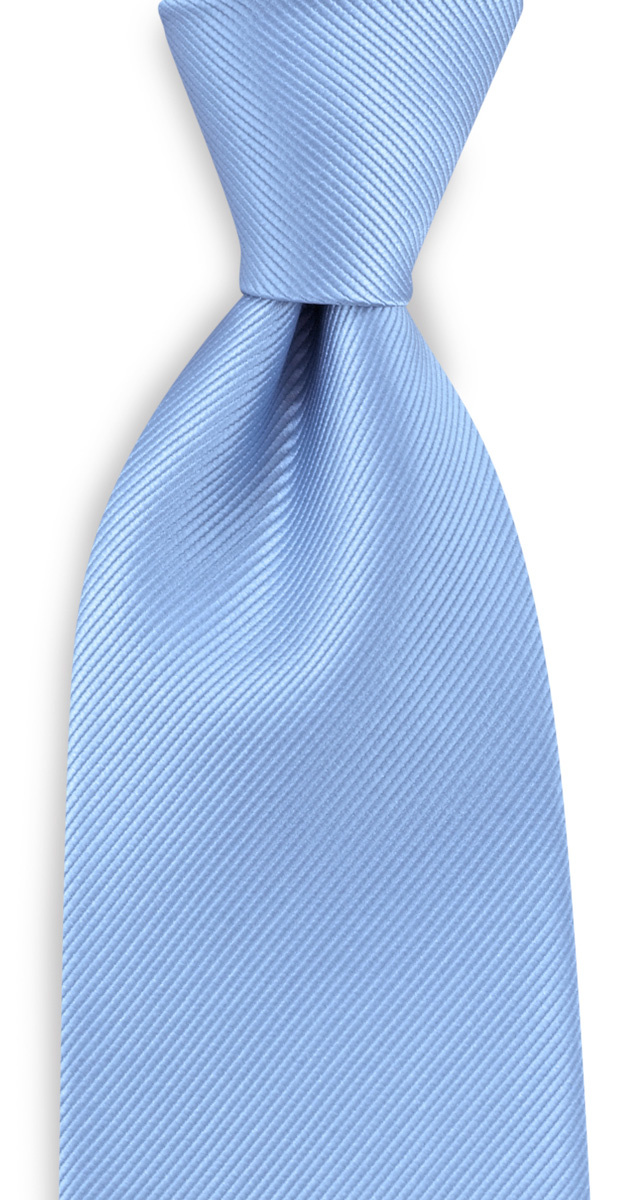 Krawatte seide repp hellblau - 1