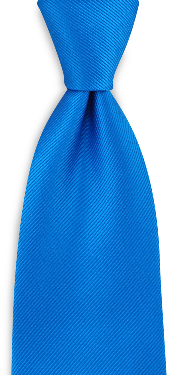 Krawatte seide repp process blau - 1