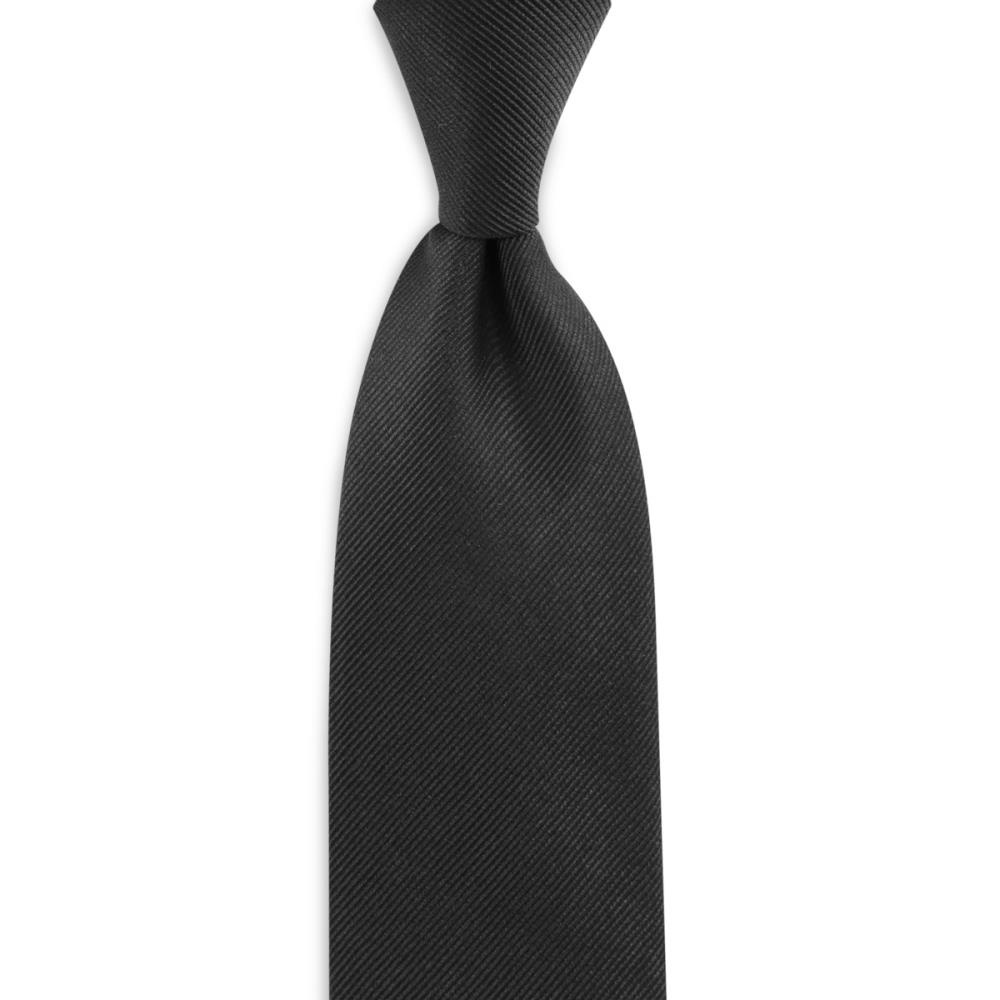 Krawatte seide repp schwarz - 1