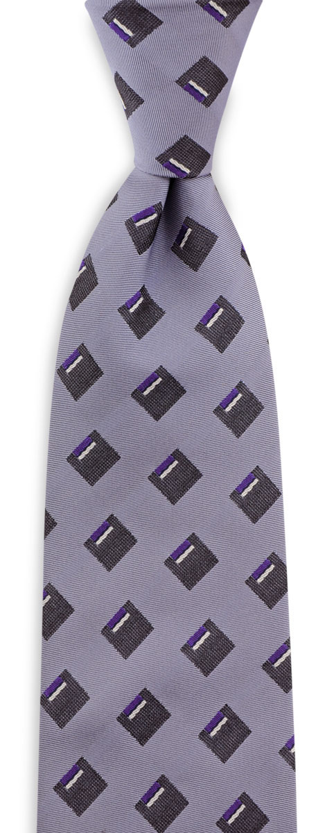 Krawatte Tompson Square Lila - 1