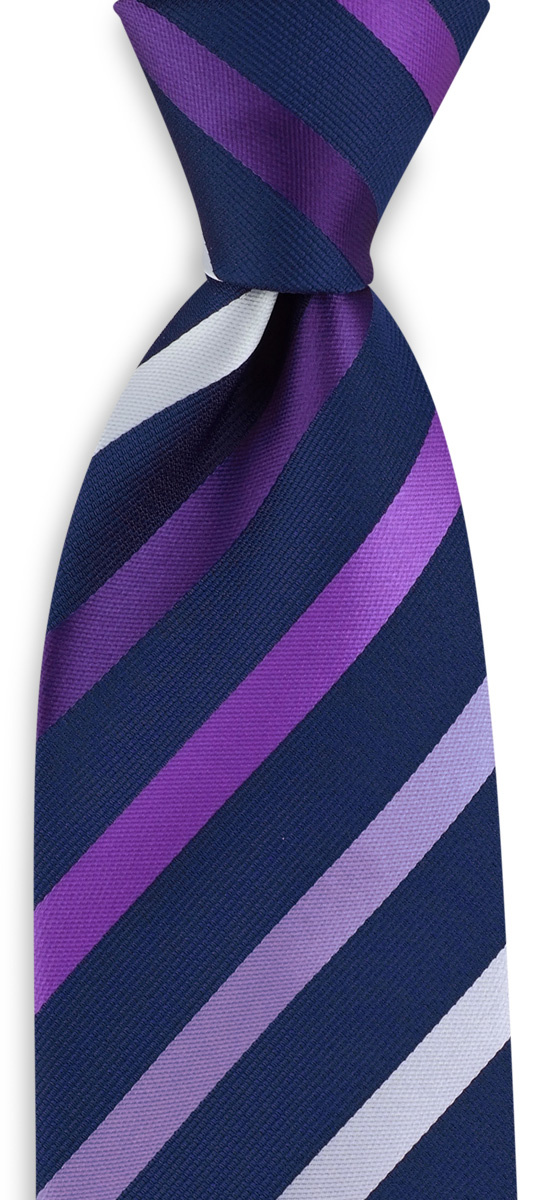Krawatte violett gestreift - 1