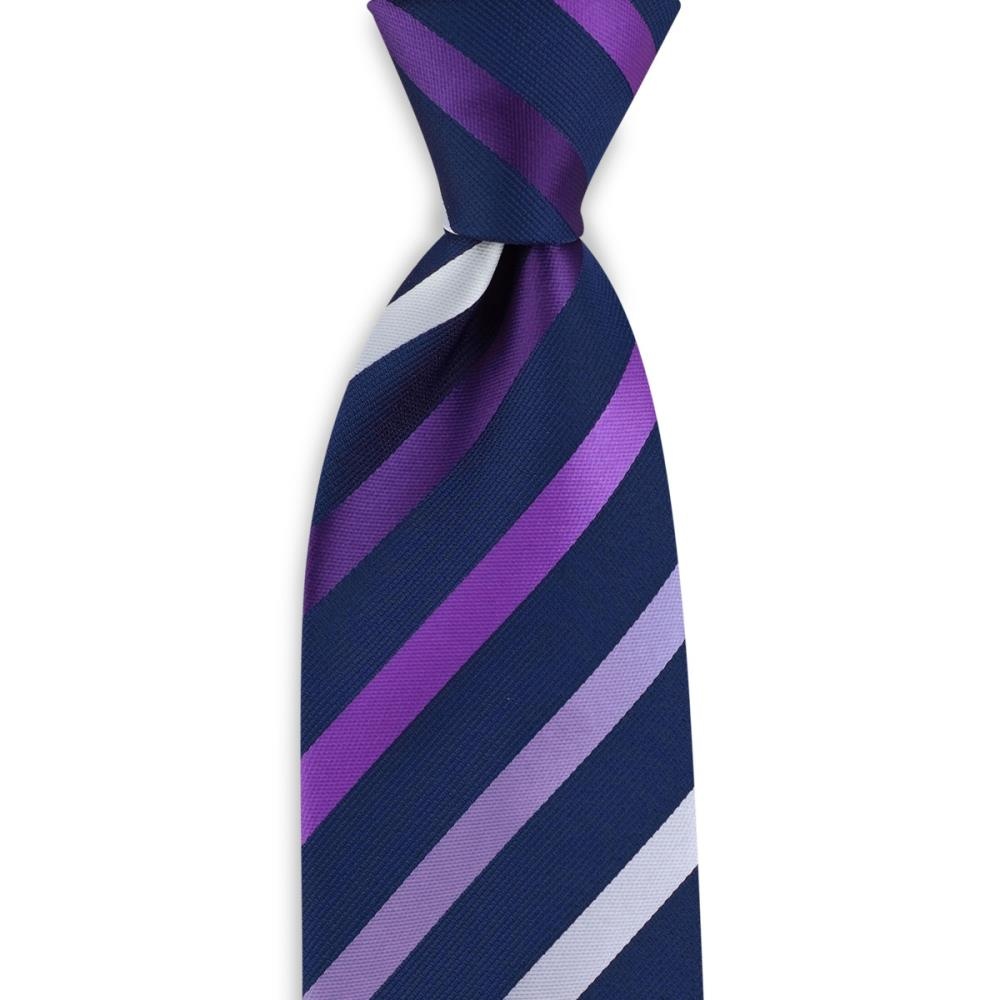 Krawatte violett gestreift - 1