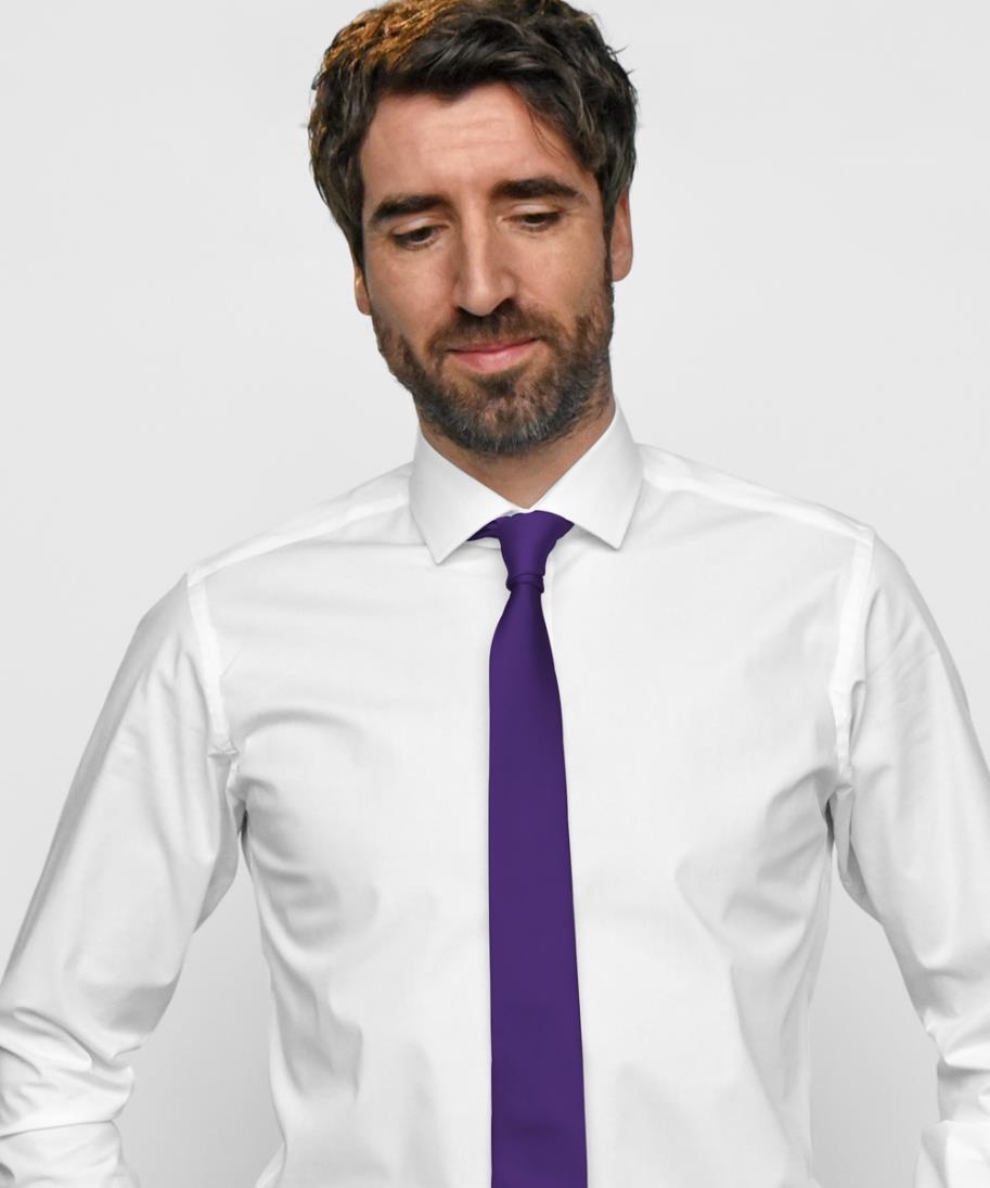 Krawatte violett schmal - 2