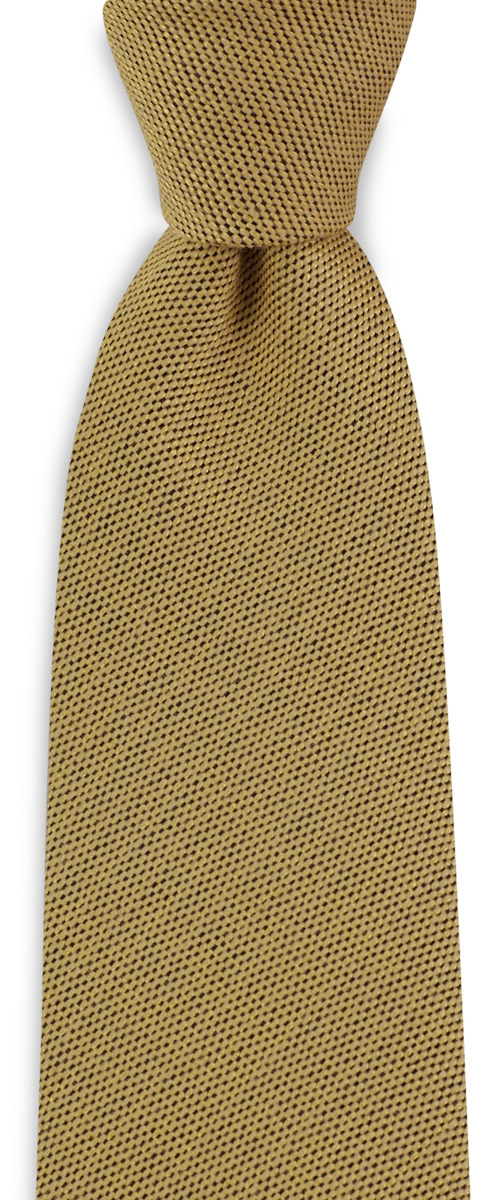Krawatte Wolle Seide Gelb - 1