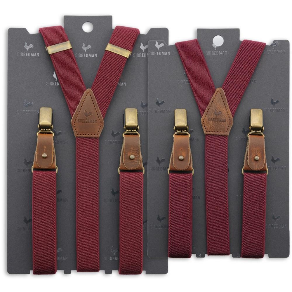 Mini-me Hosenträger Set Buck Burgundy - 2