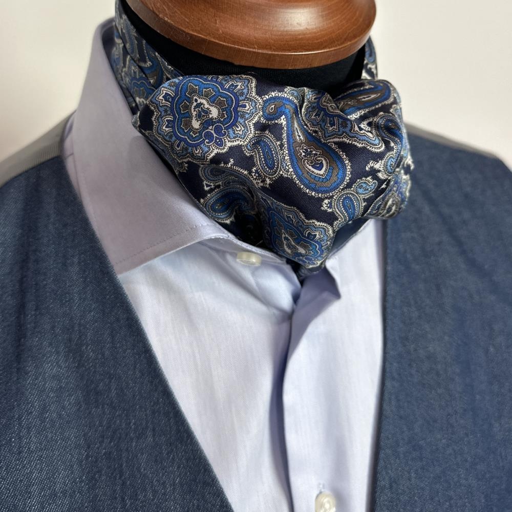 Schalkrawatte Classical Paisley blue - 2