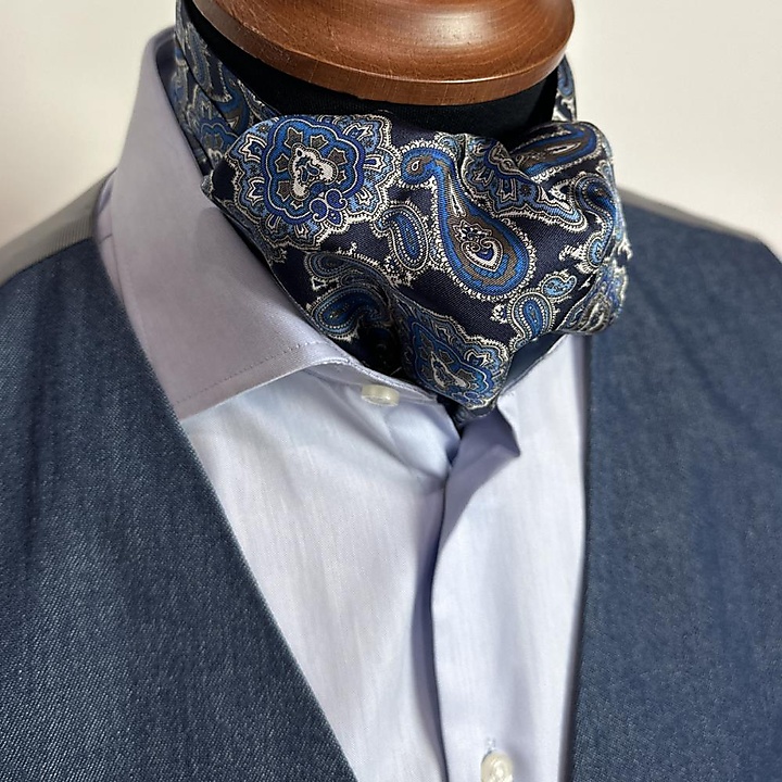 Schalkrawatte Classical Paisley blue