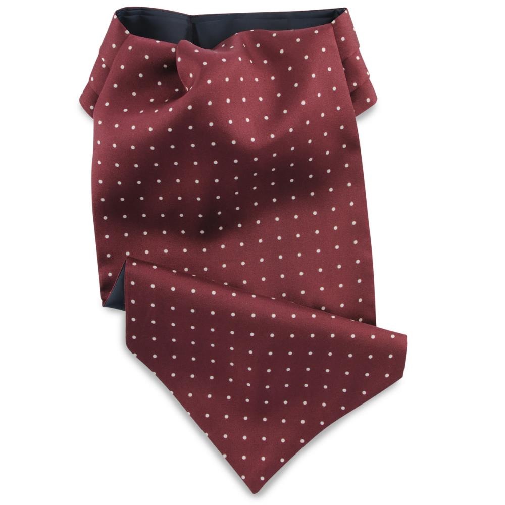 Schalkrawatte Polkadots bordeaux - 1