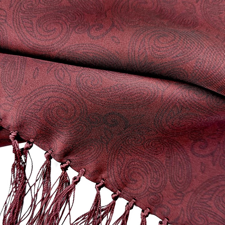 Smoking Schal Paisley Nuance bordeaux